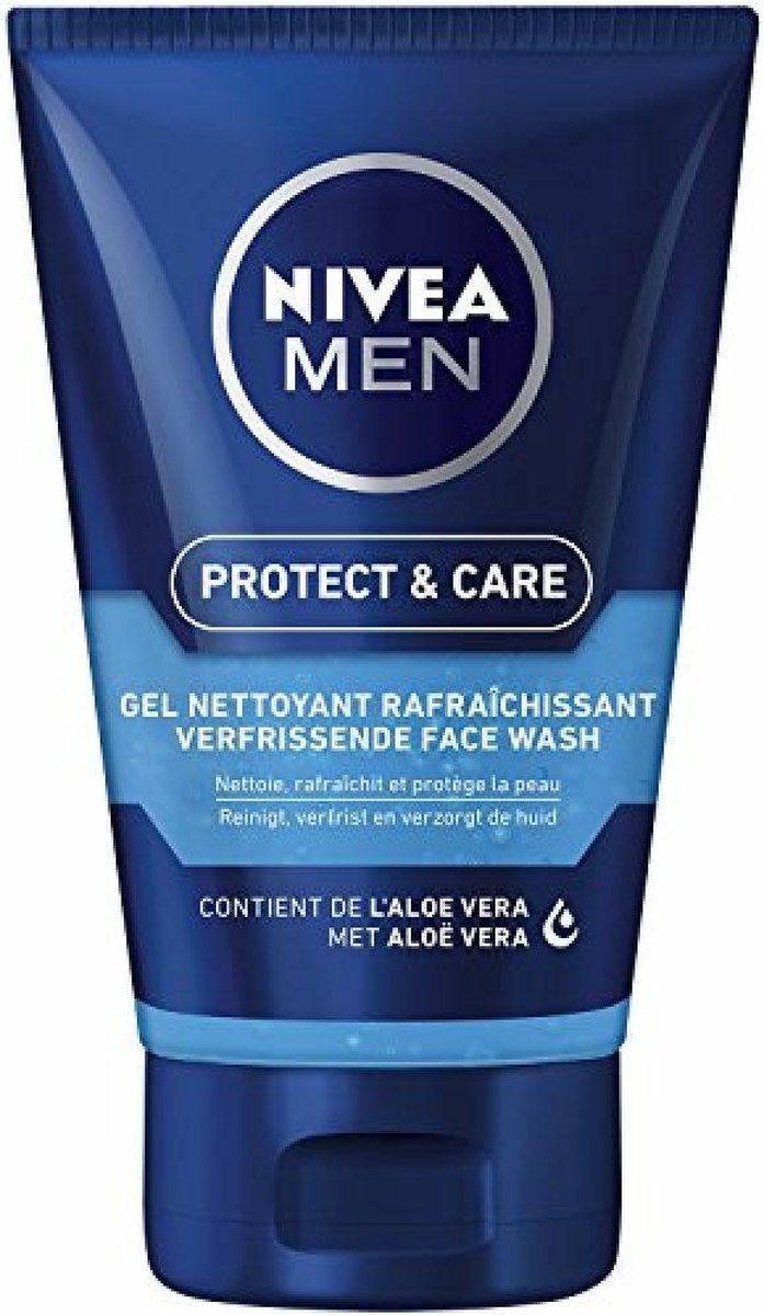 NIVEA MEN Protect & Care Reinigingsgel Gezicht - Face Wash - Gezichtsreinigingsmiddel - 100 ml - NIVEA