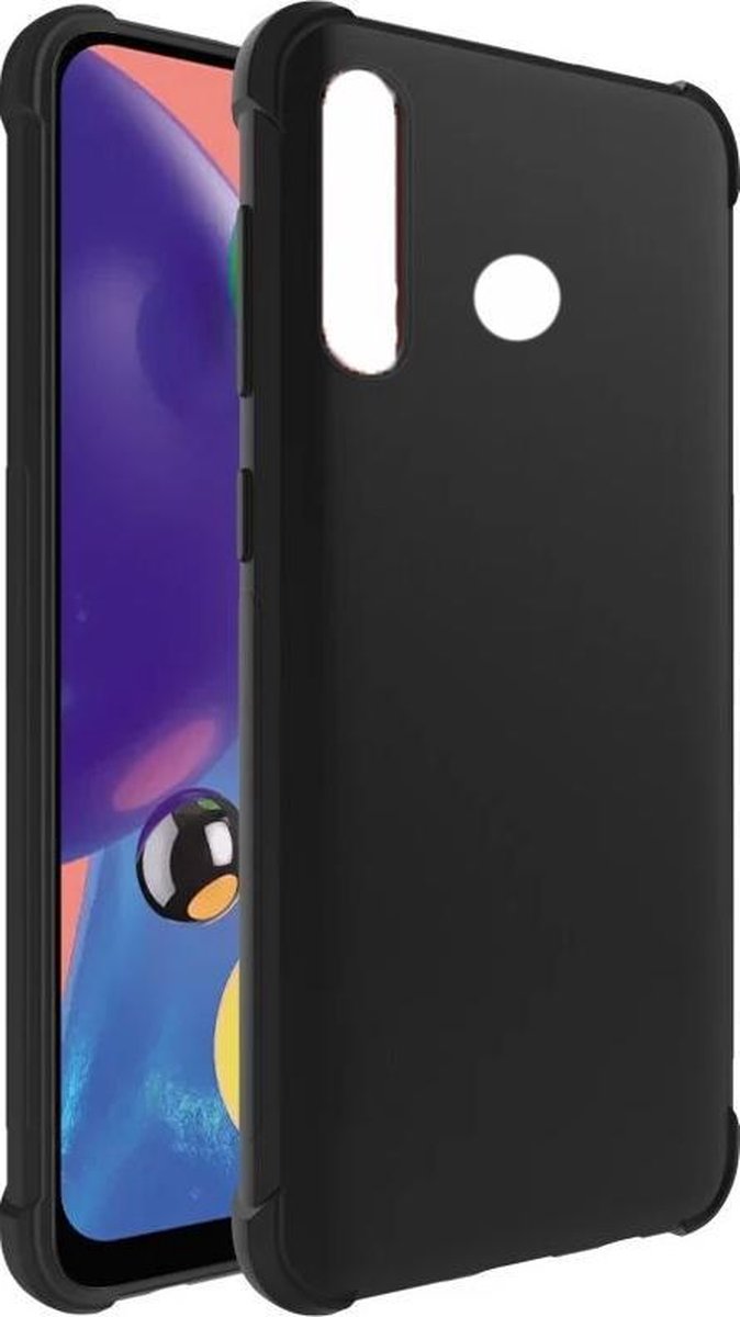 Shockproof Soft TPU hoesje zwart Silicone Case Geschikt voor: Motorola Moto G8 Plus