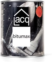 Lacq Bitumax Muurverf - Klusverf - 1L  - Zwart - Zijdeglans - Zwarte verf