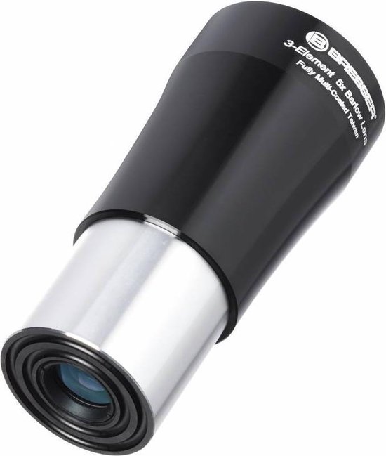 Bresser 5x Barlow Lens – 1,25 Inch – 3-elementen Design – Voor Telescoop – Perfect Voor Maan & Planeten – Ook Geschikt Voor Fotografie