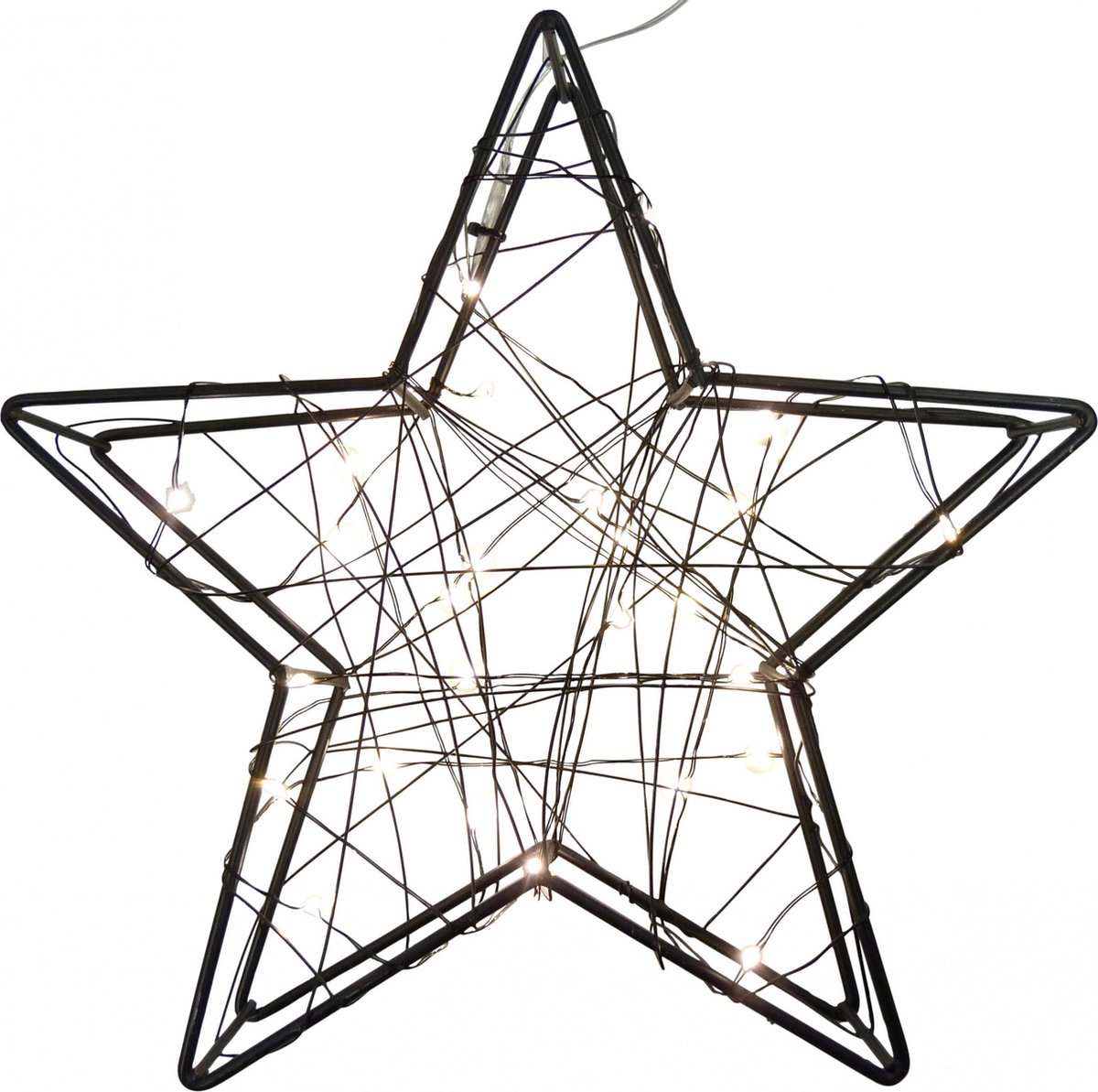 Peha Kerstverlichting Ster 38,5 X 8 Cm Zwart