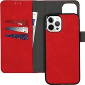 iPhone 12 Pro Max hoesje bookcase - iPhone 12 Pro Max wallet case - hoesje iPhone 12 Pro Max bookcase - Kunstleer - Rood - iMoshion Uitneembare 2-in-1 Luxe Bookcase