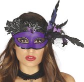 Fiestas Guirca Masker Lilac Dames Veren/polyester Paars/zwart One-size