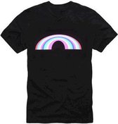 LED T-shirt Equalizer - Zwart - Regenboog - Maat XS