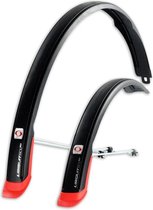 spatbordenset Ubiquit 50 28 inch zwart/rood