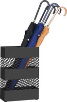 Trend24 - Paraplubak - Paraplu bak - Paraplustandaard - Parapluhouder - Paraplubakken - Staal - 28 x 12 x 41 cm - Zwart