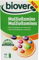 Biover Multivitamine – Multivitamine complex –– Met 12 vitamines en 9 mineralen, oa vitamine C en D – 45 tabletten