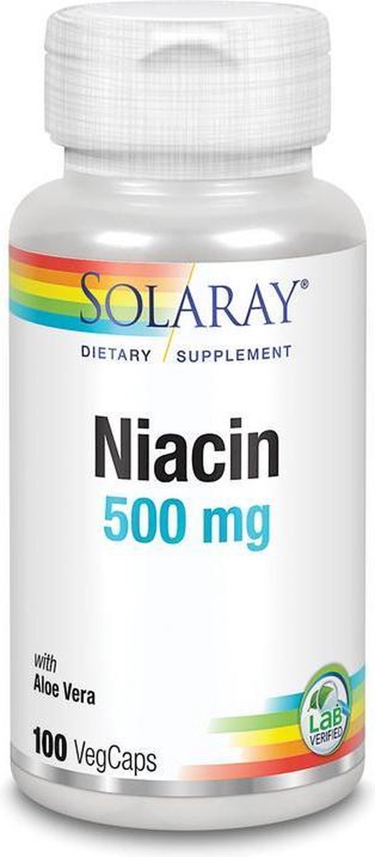 Solaray - Vitamine B3 niacine 500mg - 100 Vegetarische capsules