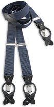 Sir Redman - luxe bretels - 100% made in NL, - Elegance - blauw / grijs / zwart