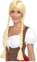 Smiffys - Bavarian Beauty Blonde Pruik - Wit
