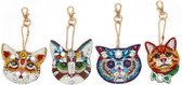 DP Cats Sleutelhangers (set van 4)