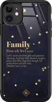 iPhone 11 hoesje glass - Family is everything | Apple iPhone 11  case | Hardcase backcover zwart