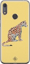 Huawei Y6 (2019) hoesje siliconen - Leo wild | Huawei Y6 (2019) case | geel | TPU backcover transparant