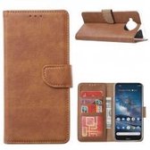 Xssive Hoesje voor Nokia 8.3 - Book Case - Licht Bruin