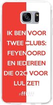 6F hoesje - geschikt voor Samsung Galaxy S7 -  Transparant TPU Case - Feyenoord - Quote #ffffff