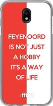 6F hoesje - geschikt voor Samsung Galaxy J7 (2017) -  Transparant TPU Case - Feyenoord - Way of life #ffffff