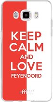 Samsung Galaxy J5 (2016) Hoesje Transparant TPU Case - Feyenoord - Keep calm