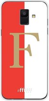 6F hoesje - geschikt voor Samsung Galaxy A6 (2018) -  Transparant TPU Case - Feyenoord - F #ffffff