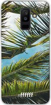 Samsung Galaxy A6 Plus (2018) Hoesje Transparant TPU Case - Palms #ffffff