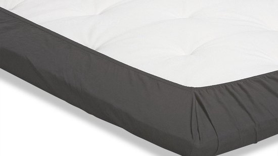 Beter Bed Select Hoeslaken Jersey voor topper - 200 x 200/210/220 cm - Antraciet