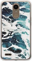 LG K10 (2018) Hoesje Transparant TPU Case - Waves #ffffff