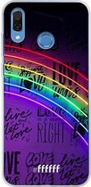 Honor Play Hoesje Transparant TPU Case - Love is Love #ffffff