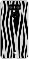 LG G6 Hoesje Transparant TPU Case - Zebra Print #ffffff