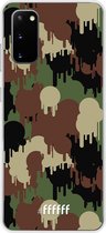 Samsung Galaxy S20 Hoesje Transparant TPU Case - Graffiti Camouflage #ffffff