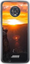 Motorola Moto G6 Hoesje Transparant TPU Case - Rock Formation Sunset #ffffff