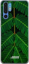 Huawei P30 Pro Hoesje Transparant TPU Case - Symmetric Plants #ffffff