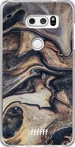 LG V30 (2017) Hoesje Transparant TPU Case - Wood Marble #ffffff