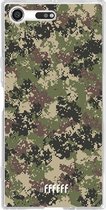 Sony Xperia XZ Premium Hoesje Transparant TPU Case - Digital Camouflage #ffffff