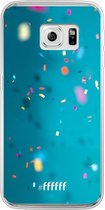 Samsung Galaxy S6 Edge Hoesje Transparant TPU Case - Confetti #ffffff