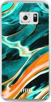 Samsung Galaxy S6 Edge Hoesje Transparant TPU Case - Fresh Waves #ffffff