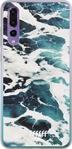 Huawei P30 Hoesje Transparant TPU Case - Waves #ffffff