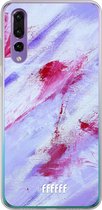 Huawei P30 Hoesje Transparant TPU Case - Abstract Pinks #ffffff