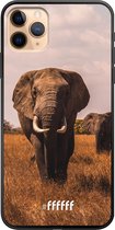 iPhone 11 Pro Max Hoesje TPU Case - Elephants #ffffff