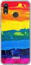 Huawei P20 Lite (2018) Hoesje Transparant TPU Case - Rainbow Canvas #ffffff