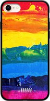 iPhone 7 Hoesje TPU Case - Rainbow Canvas #ffffff