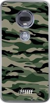 Motorola Moto G7 Hoesje Transparant TPU Case - Woodland Camouflage #ffffff