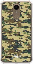 LG K10 (2018) Hoesje Transparant TPU Case - Desert Camouflage #ffffff