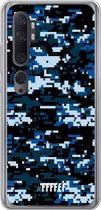 Xiaomi Mi Note 10 Hoesje Transparant TPU Case - Navy Camouflage #ffffff
