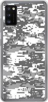 Samsung Galaxy A41 Hoesje Transparant TPU Case - Snow Camouflage #ffffff