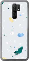 Xiaomi Redmi 9 Hoesje Transparant TPU Case - Terrazzo N°2 #ffffff