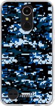 LG K10 (2017) Hoesje Transparant TPU Case - Navy Camouflage #ffffff