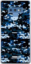 Samsung Galaxy Note 9 Hoesje Transparant TPU Case - Navy Camouflage #ffffff