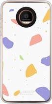 Motorola Moto Z Force Hoesje Transparant TPU Case - Terrazzo N°6 #ffffff