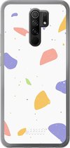 Xiaomi Redmi 9 Hoesje Transparant TPU Case - Terrazzo N°6 #ffffff