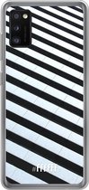 Samsung Galaxy A41 Hoesje Transparant TPU Case - Mono Tiles #ffffff
