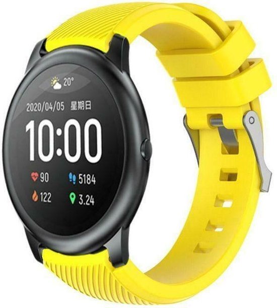 Xiaomi Haylou Solar siliconen bandje - geel - 46mm | bol.com
